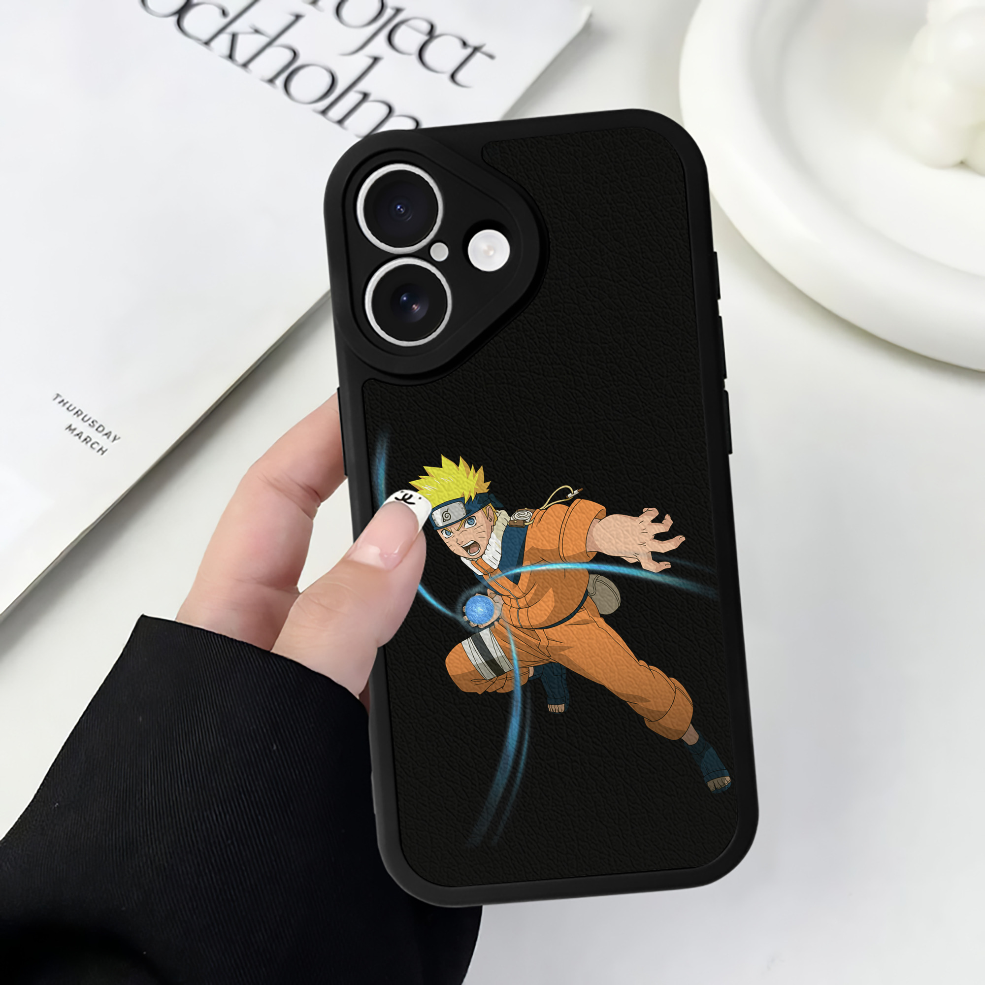（画像用） NARUTO -ナルト- うずまき ナルト Uzumaki Naruto 【iPhone 16シリーズ対応】シリコンスマホケース（レザー調） 材質：シリコン